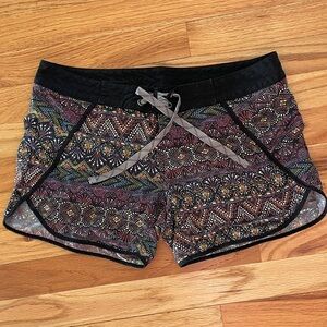 Patagonia Black and Multicolor Swim Shorts Size 4